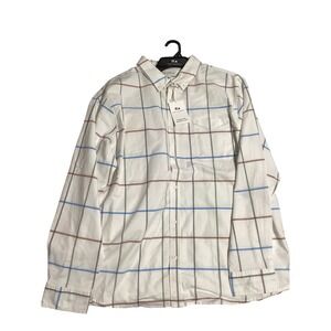 Free‎ Assembly Mens 2XL Button Down Shirt Long Sleeve Oxford Woven Plaid
